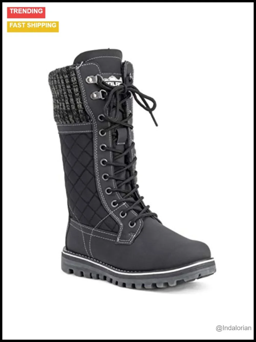 Faux Fur Lined Waterproof Snow Boots with Side Zipper and Rubber Sole